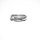 Silverglam Damenring, 925 Sterling-Silber, rhodiniert, Zirkonia Ringweite 52