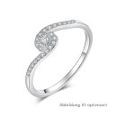 dj - Ring Silberring Silber mit Zirkonia