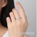 dj - Ring Silberring Silber mit Zirkonia