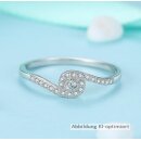 dj - Ring Silberring Silber mit Zirkonia