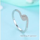 dj - Ring Silberring Silber mit Zirkonia