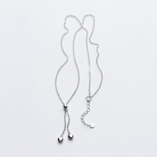 LOVELY HEARTS Halskette Y-Collier mit glänzenden Silberherzen
