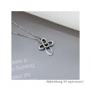 dj - Anhänger Kreuz mit Herz Silber Glanz mit Kette 45cm
