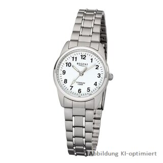 Regent Damenuhr Metallband matt Titan F-1085