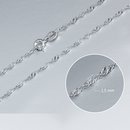 Singapurkette Silber Glanz Stärke 0,15cm Länge 45cm