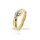 Brillantring Damenring Gold zweifarbig gelb/weiß mit Brillant BRILLANTIS Ringweite 57