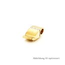 Anhänger rechteckig mit 3 Zirkonia Gold matt/Glanz