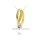 Anhänger mit 3 Zirkonia 9kt Gold 375 mattiert/Glanz