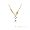 BRILLANTIS - Goldenes Collier Halskette mit Kugel...