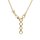 BRILLANTIS - Goldenes Collier Halskette mit Kugel zweifarbig gelb/weiß und Brillant 43+2cm