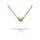 BRILLANTIS - Goldenes Collier Halskette mit Kugel zweifarbig gelb/weiß und Brillant 43+2cm