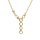 BRILLANTIS - Goldenes Collier Halskette mit Kugel zweifarbig gelb/weiß und Brillant 43+2cm