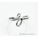 dj - Damenring "2 Schlingen" Silber Glanz...