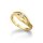 Damenring Gold mit größerem Zirkonia matt/poliert Ringweite 52
