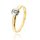 Brillantring Antragsring Verlobungsring Solitär Ring zweifarbig gelb/weiß mit Diamant 14kt. Gold 585 Ringweite 59