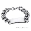 dj - Breites Armband Identband Edelstahl poliert 22cm+1,5cm