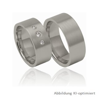 Trauringe Eheringe aus Weißgold mit Brillant Diamant