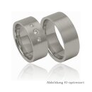 Trauringe Eheringe aus Weißgold mit Brillant Diamant