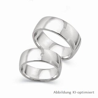 Trauringe Eheringe aus Weißgold mit  Brillanten