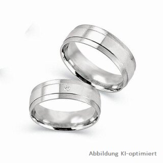 Trauringe Eheringe aus Weißgold mit  Brillanten