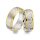 Trauringe Eheringe zweifarbig aus Gelbgold/Weißgold mit  Brillanten