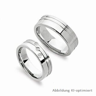 Trauringe Eheringe aus Weißgold mit  Brillanten
