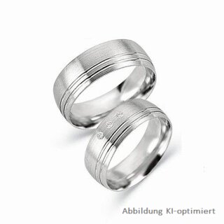 Trauringe Eheringe aus Weißgold mit  Brillanten