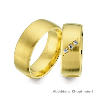 Trauringe Eheringe aus Gelbgold mit  Brillanten