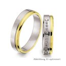 Trauringe Eheringe zweifarbig aus Weißgold/Gelbgold...