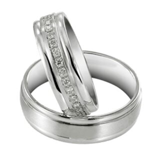 Trauringe Eheringe aus Weißgold mit  Brillanten