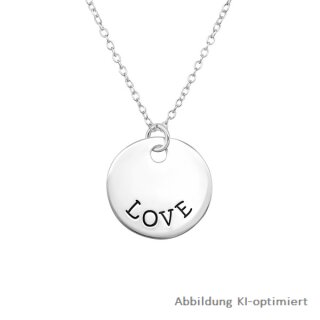 dj - Silber Collier "Love" inkl. Kette 45cm