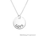 dj - Silber Collier "Love" inkl. Kette 45cm