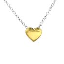 Lovely Hearts Halskette echt Silber mit vergoldetem Herz...