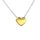 Lovely Hearts Halskette echt Silber mit vergoldetem Herz Länge 45cm
