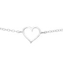 Lovely Hearts - Silberarmband mit zartem Herz 18cm