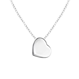 Lovely Hearts Silbercollier Halskette mit kleinem Silberherz Kettenlänge ca. 45cm