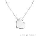 Lovely Hearts Silbercollier Halskette mit kleinem...