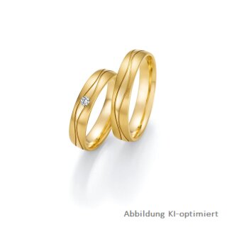 Trauringe mit Brillant Gelbgold Ringbreite 4,50mm
