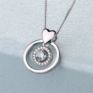 LOVELY HEARTS Kettenanhänger ringförmig mit Herzmotiv echt Silber Zirkonia mit Kette 45cm