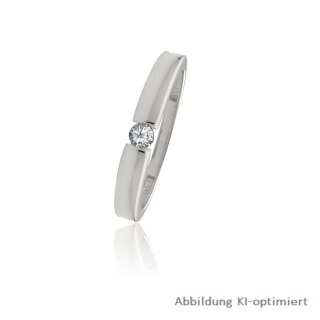 Damenring Verlobungsring Ring Echt Weißgold 333 glänzend mit Zirkonia (nur 50-58 Gr.lieferbar)