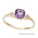 Damenring vintage Diamant Amethyst echt Gold 585