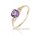 Damenring vintage Diamant Amethyst echt Gold 585