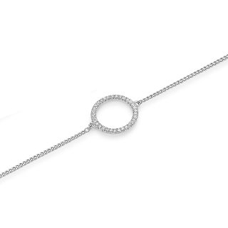 Armband "Ring" Diamant Weißgold 585 Länge 15+3cm - BRILLANTIS