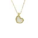 Lovely Hearts Herzanhänger mit Kette 585 Gold Perlmutt Länge 39+5cm
