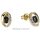 Ohrstecker zweifarbig oval echt Gold 585 mit Safir und Diamanten