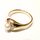 Goldener Ring mit Perle und 5 Diamanten echt Gold 585 Ringweite 58