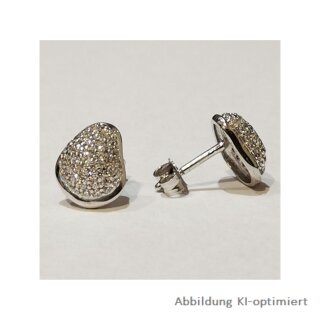 Ohrstecker echt Silber 925 Zirkonia weiß - SILVERGLAM