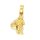 Tierkreiszeichen Sternbild Wassermann schön plastisch echt Gold 585 Zirkonia