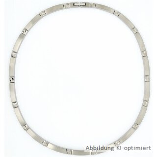Collier Halskette Titan grau mattiert/poliert 45cm