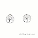 Ohrstecker Lebensbaum echt Silber 925 poliert mit Zirkonia